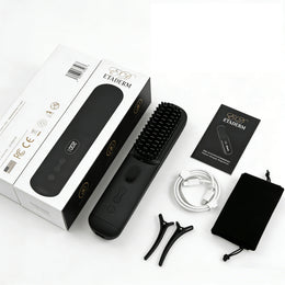 Wireless Charging Negative Ion Hair Straightening Brush